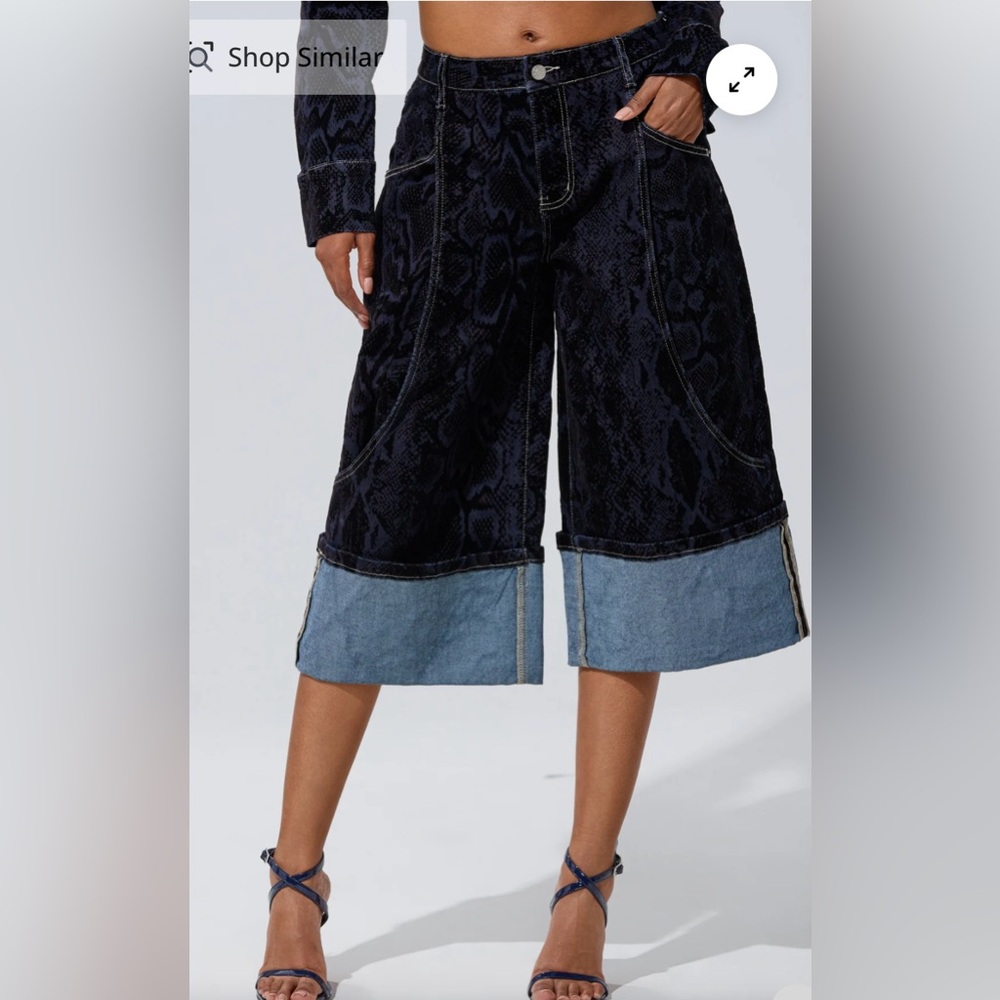 DENIM BERMUDA CULOTTES. BRAND NEW!!